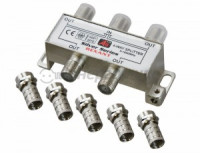 Rexant splitter (делитель) на 4TV +5 штF   Silver в коробке 05-6103
