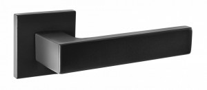 Ручка дверная компл.квадрат.основ. РЕНЦ Корсико черный INDH 323-03 slim B