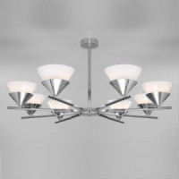 Eurosvet люстра E27 8x60W 880х0х400 металл белый/хром/глянцевый белый Rylee 70138/8 a057600