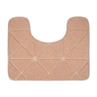 VETTA Коврик для туалета, вельвет, губка 0,8 см, полиэстер, 50х40 см, петли, мокко