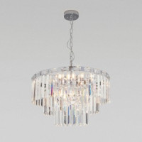 Eurosvet св-к подвесной  E14 8x60 Вт 570х570х780 металл прозрачный/хром Elegante 10130/8 a060642