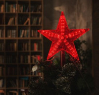 Звезда на елку ULD-H2121-031/STA RED STAR-3 31LED красная (мерц) 21x23см прозр.пров. IP20 Uniel