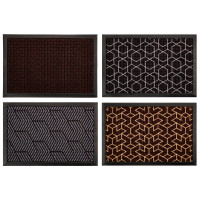 VETTA Коврик придверный, резиновый с ворсом полиэстер, 40x60см, 4 дизайна, арт.1