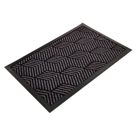 VETTA Коврик придверный, резиновый с ворсом полиэстер, 40x60см, 4 дизайна, арт.1