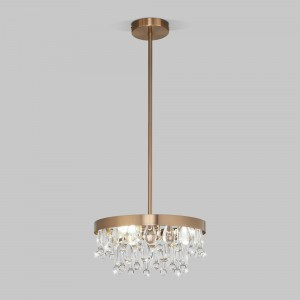 EUROSVET Люстра 3x40W E14 330x330x790 латунь/хрусталь прозр. 60165/3 Умный дом Sophie a065755