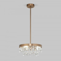 EUROSVET Люстра 3x40W E14 330x330x790 латунь/хрусталь прозр. 60165/3 Умный дом Sophie a065755