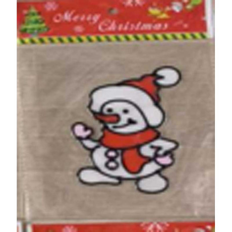 Наклейка на стекло А107 Снеговичок 15*20см (12)