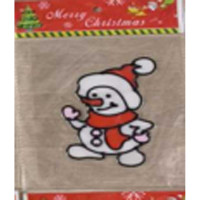 Наклейка на стекло А107 Снеговичок 15*20см (12)