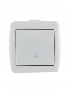 Lezard Ната кнопка звон. ОУ 1 кл. 16А бел. (корпус PC) 710-0200-103