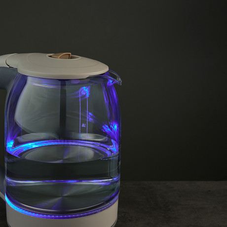 LEBEN Чайник электрический со стеклянной колбой, 1850 Вт, 1,7л