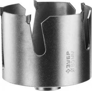 Коронка ЗУБР "ПРОФИ" "ПРОУНИВЕРСАЛ",твердоспл.резцы,бетон,керам,цв.мет,гипсокарт,пласт,дерево,d85мм