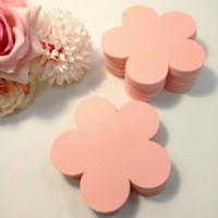 Uniel VELOUR фоамиран для творчества, лосось 9х9см 1мм. пятилист. VR-FE7 42T10/S50X50/PWF020