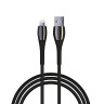 Кабель для зарядки USB(A)-iP BY Богатырь, 2.4А, 1м, Быстрая зарядка, штекер металл, черный