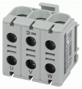 ЭРА клемма силовая вводная тройная КСВ (KE61.03) 3х6-50мм2,145А, серая "L" NO-224-143 65582