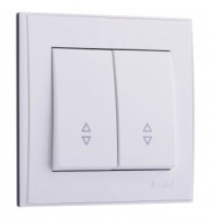 Lezard RAIN выкл. прох. СУ 2 кл. бел. (корпус PC) 703-0202-106