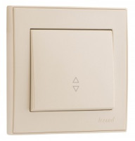 Lezard RAIN выкл. прох. СУ 1 кл. жемчужно-бел. металлик (корпус PC) 703-3030-105