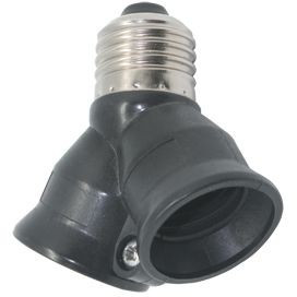 Ecola патрон-переходник с цоколя E27 на 2хE27 Черный A7T27BEAY (10!)