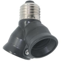 Ecola патрон-переходник с цоколя E27 на 2хE27 Черный A7T27BEAY (10!)