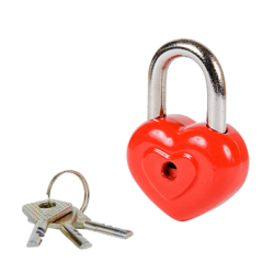 Замок вис ВС2-28 "Сердечко" (Красный, силумин. корпус) Чебоксары  \24