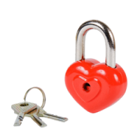 Замок вис ВС2-28 &quot;Сердечко&quot; (Красный, силумин. корпус) Чебоксары  \24