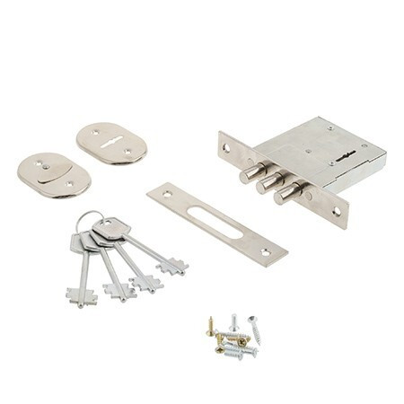 Замок врез ЗВ8-6.1 (4 ключа) Зенит! (сувальдный,3 ригеля)   \20