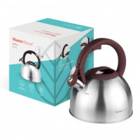 Чайник со свистком Antonio 2,4л стальной, шоколад, 75360 Master House