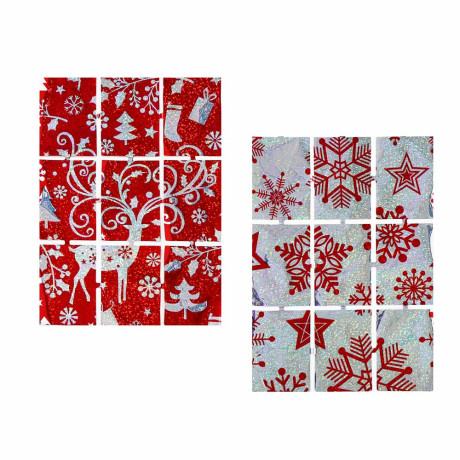 СНОУ БУМ Занавеска из дождика, с рисунком, 200х100см, ПЭТ, 2 дизайна