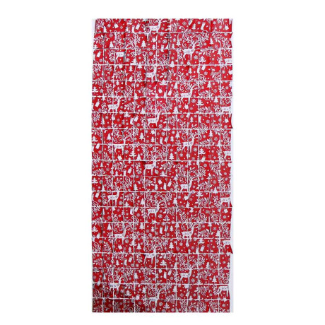 СНОУ БУМ Занавеска из дождика, с рисунком, 200х100см, ПЭТ, 2 дизайна