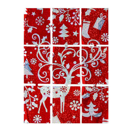 СНОУ БУМ Занавеска из дождика, с рисунком, 200х100см, ПЭТ, 2 дизайна