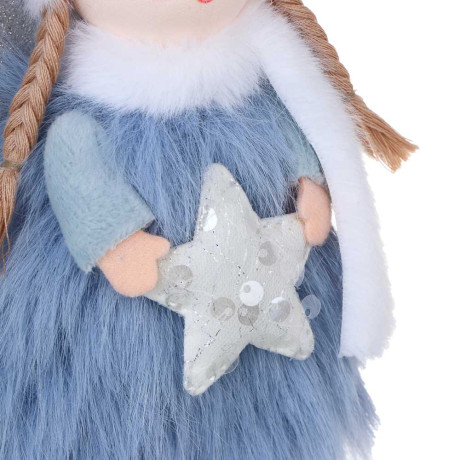 СНОУ БУМ Сувенир Ангелочек 11x4x25 см, полиэстер, синий