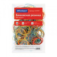 Банковская резинка 1кг OfficeSpace, диаметр 60мм, ассорти Арт.333907