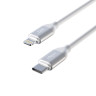 FORZA Кабель для зарядки Лето Type-C - iP, 1м, 2.4А, Быстрая зарядка, 22W, прорез.кабель, пакет