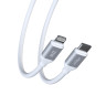 FORZA Кабель для зарядки Лето Type-C - iP, 1м, 2.4А, Быстрая зарядка, 22W, прорез.кабель, пакет