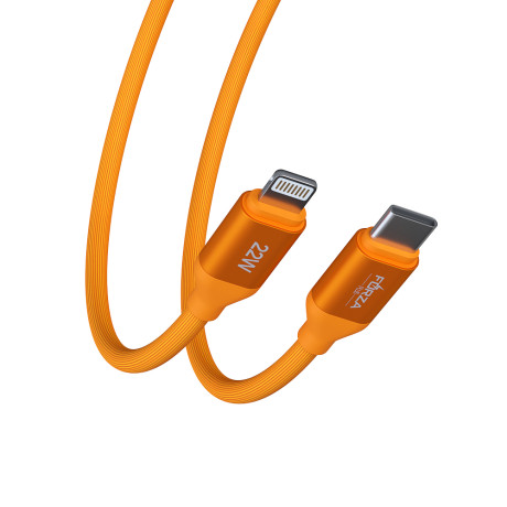 FORZA Кабель для зарядки Лето Type-C - iP, 1м, 2.4А, Быстрая зарядка, 22W,  прорез.кабель, пакет