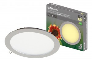 TDM св-к ультратонкий встр. св/д "Даунлайт" СВО(ДВО) (хром) 24W 3000К  SQ0329-0103