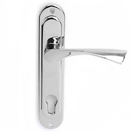 Ручки на планке Apecs HP-85.0123-CR (хром, под цилиндр, межос-85мм)   \12