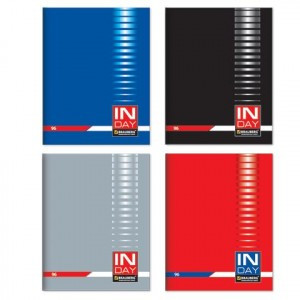 Тетрадь 96л. А4 BRAUBERG офсет, кл., обл. картон+лак "INDEX" (4 вида), 400520