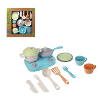 ИГРОЛЕНД Игровой набор посуды "Экопластик", 14 предметов, пластик, 37х7х39,5 см