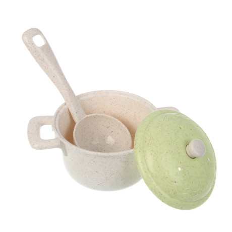 ИГРОЛЕНД Игровой набор посуды "Экопластик", 14 предметов, пластик, 37х7х39,5 см