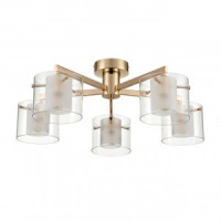 LUMION 6587/5C MODERNI LN25 зол./прозр., мет./стекло люстра E14 5x40W 220V VERDI