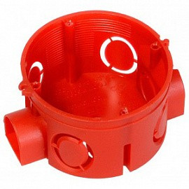 Промрукав коробка уст. СУ d68х42 для твердых стен, саморез., HF, красный (224шт)  80-0500 С