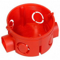 Промрукав коробка уст. СУ d68х42 для твердых стен, саморез., HF, красный (224шт)  80-0500 С