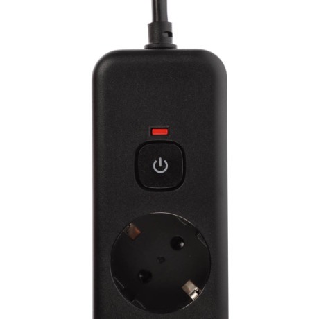 BY Удлинитель, сетевой фильтр Black 4 розетки, 3 м, 2*USB, 1*type-C,выкл., 2500Вт, чёрный