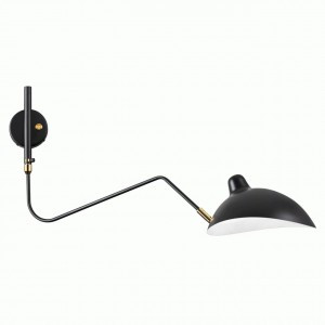 ODEON LIGHT 4830/1W WALLI ODL21 503 черный/золотой бра настен. св-к 797x235 E27 1x40W KERBI