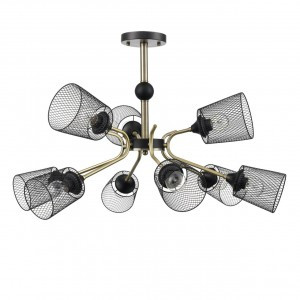 LUMION 8191/9C COUNTY LN25 черн./античная бронза/черн. мет. люстра Е27 9x60W 220V ABRIS