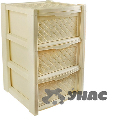 Комод 3-секционный ВИОЛА бежевый Эльфпласт 339