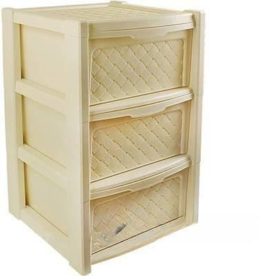 Комод 3-секционный ВИОЛА бежевый Эльфпласт 339