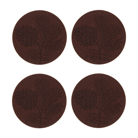 PROVANCE Фелиз Подставка фетровая 4шт, 10см, 100% полиэстер, натуральный