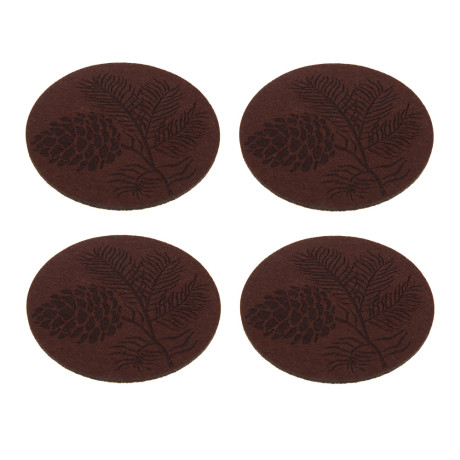 PROVANCE Фелиз Подставка фетровая 4шт, 10см, 100% полиэстер, натуральный