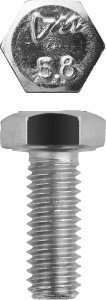 Болт ЗУБР "МАСТЕР" с 6-тигр. головкой, ГОСТ 7798-70, кл. прочности 5.8, оцинк., M6x12мм, 5 кг
